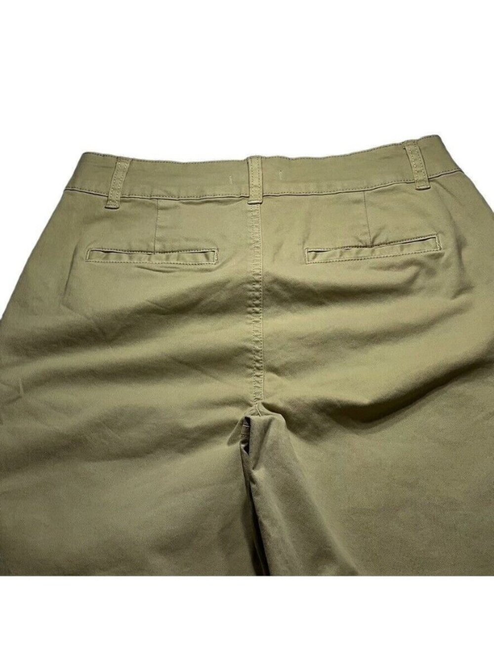 Wide Leg Khaki Cotton Cropped Pants With Front & Back Pockets from Daily Ritual - Picture 8 of 11